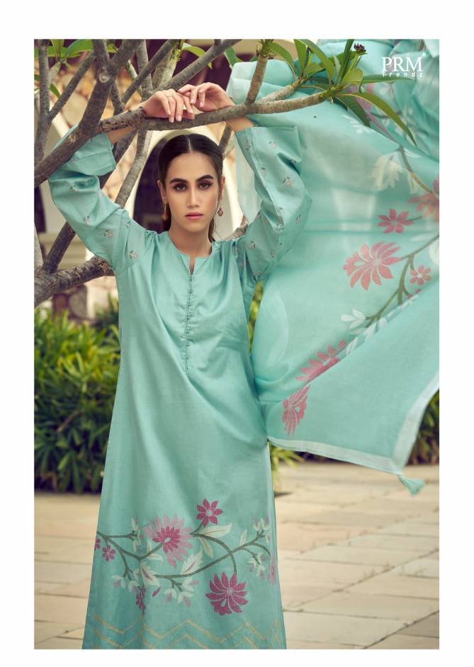 The Elnaz Collection By Prm Fancy Work Lawn Cotton Dress Material Wholesale Market In Surat
